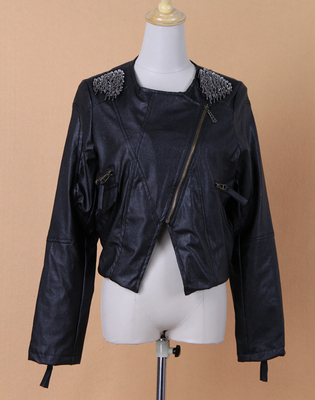 外貿服裝批發、廣州女裝批發、韓版PU皮夾克短外套_服裝服飾_世界工廠網中國產品信息庫